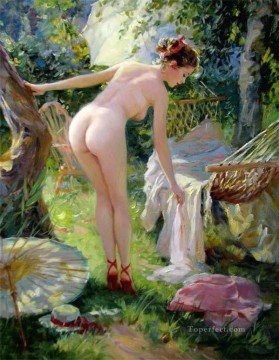 Pretty Lady KR 072 Impresionista desnuda Pinturas al óleo